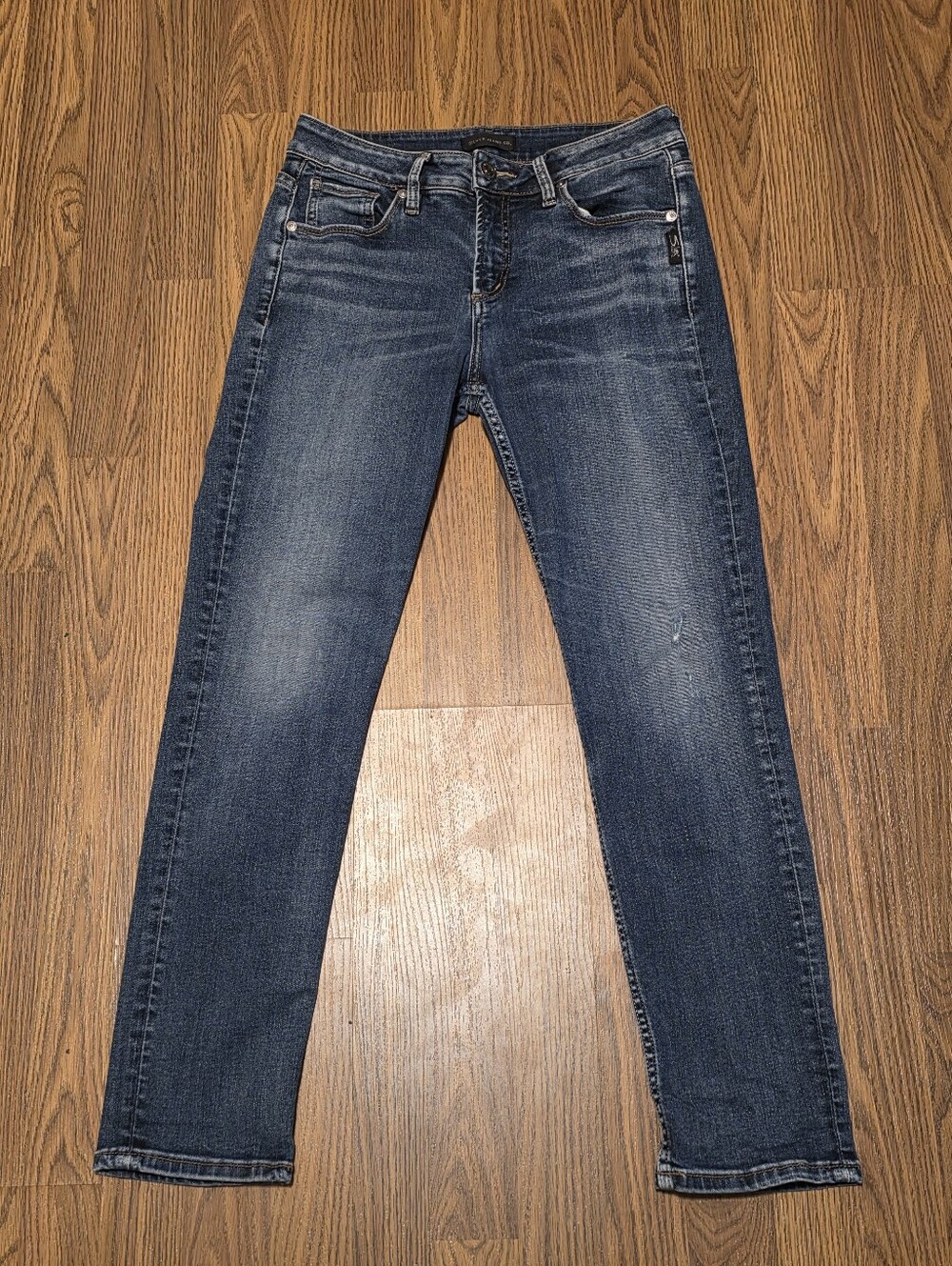 Silver Jeans Co Women's Avery Slim Dark Wash Denim Jeans W29 L29 D90